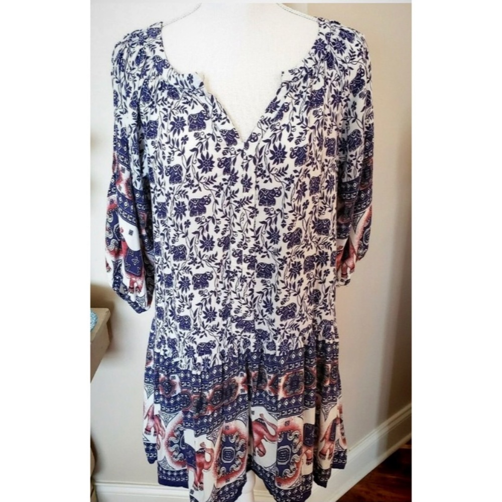 Rhapsody Elephant Tunic Casual Dress